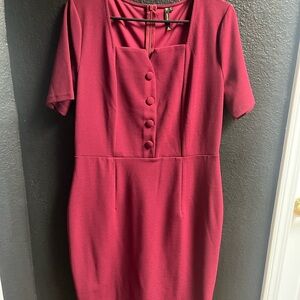 Chic Wine Midi Dress